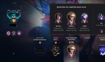 LVL 163 Skins 100 Elo Unraked Ultimo elo: Platina IV