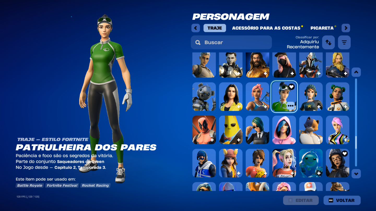 CONTA DE FORTNITE 274 SKINS