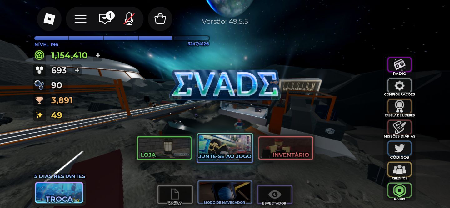 Conta de Roblox com korblox(focado no evade)