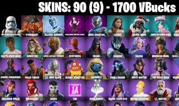 90 Skins SANTA DOGG | KNIGHT CONQUEROR | SKULL RAIDER | SKULL COMMANDER| 1700 VB