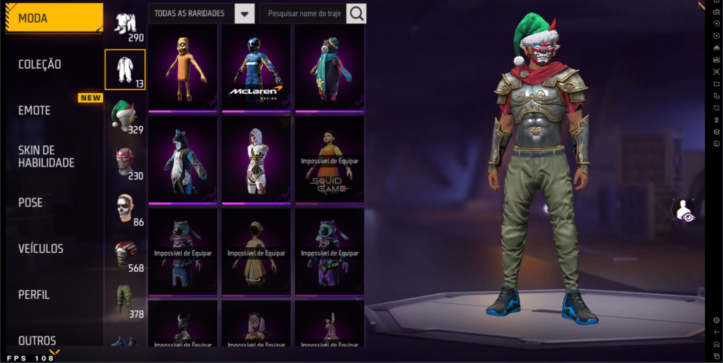 Conta Free Fire muito gemada Prime 6/500 peitas