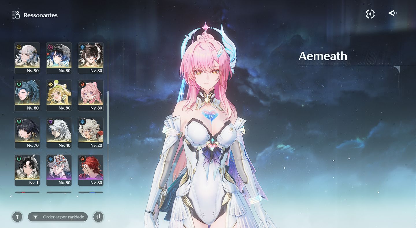 Conta Wuwa - UL 80 | 20 T5 (Yangyang Xuanling, Aemeath, Lynae,etc) | 14 armas T5