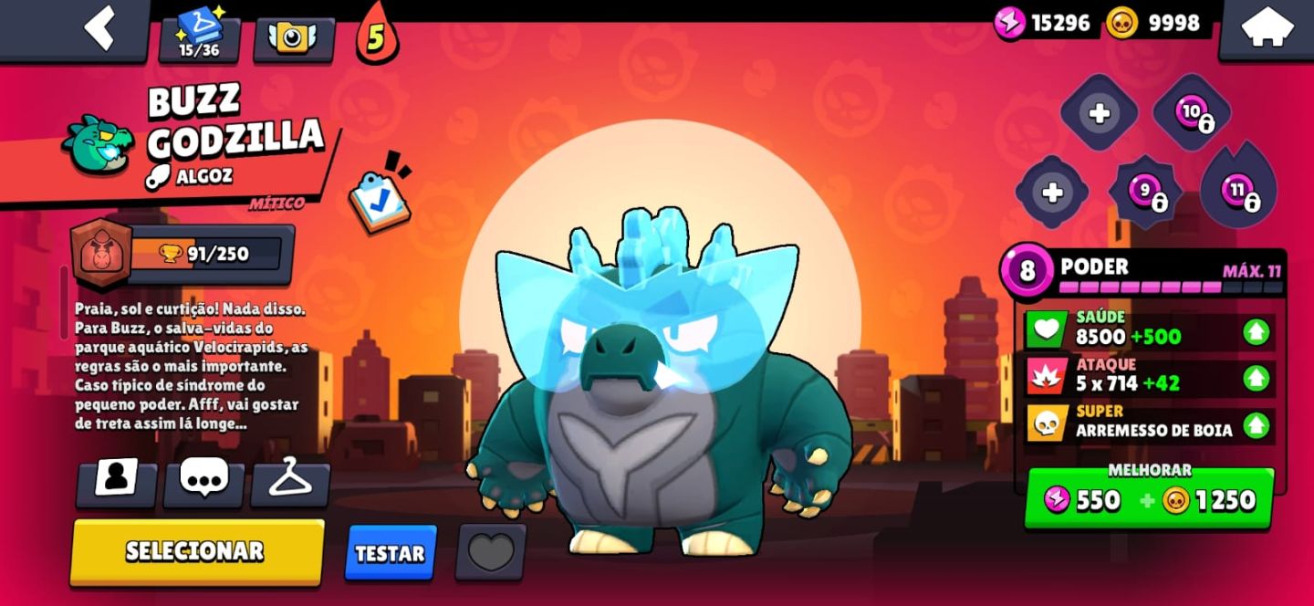 CONTA BRAWL STARS ANTIGA COM SKINS MUITOS RARAS