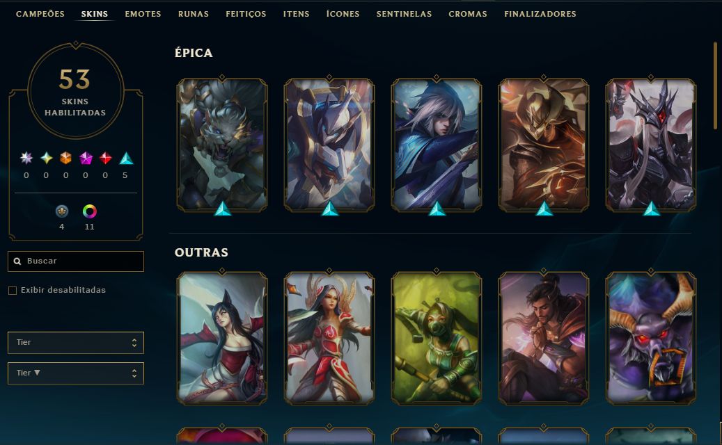 Conta LOL, Esmeralda 4. Talon velho oeste e Talon espada resiliente