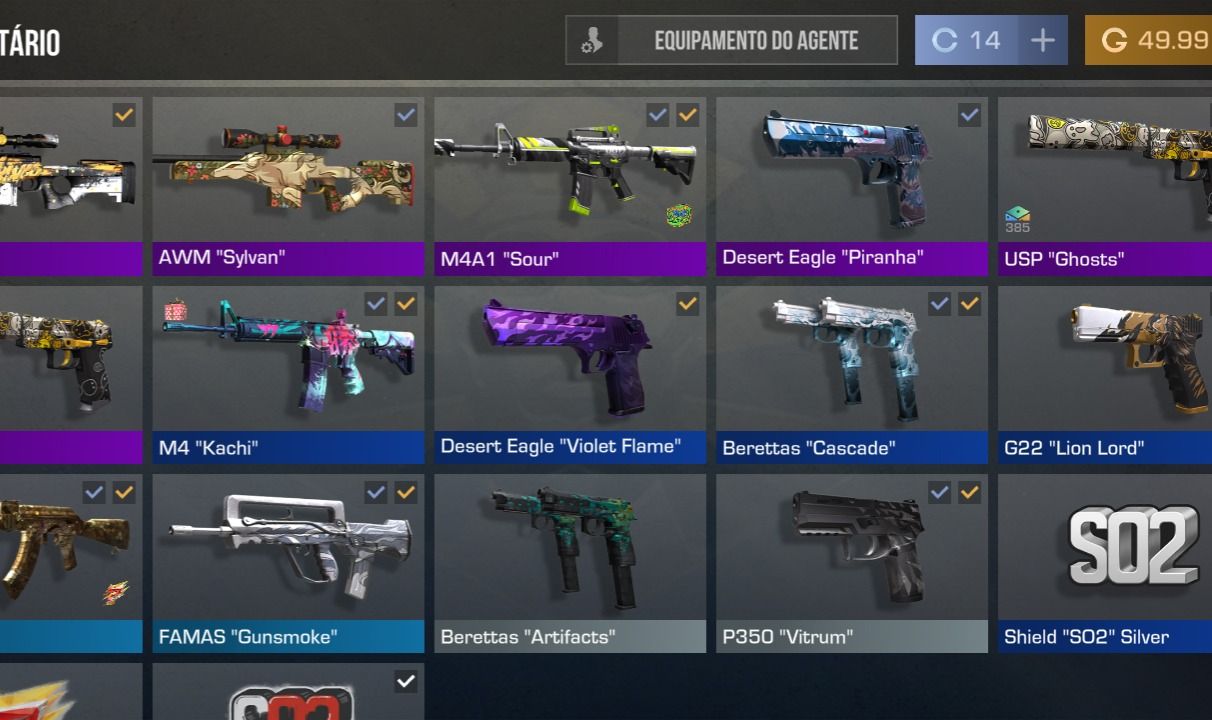 CONTA STANDOFF SMURF COM SKINS