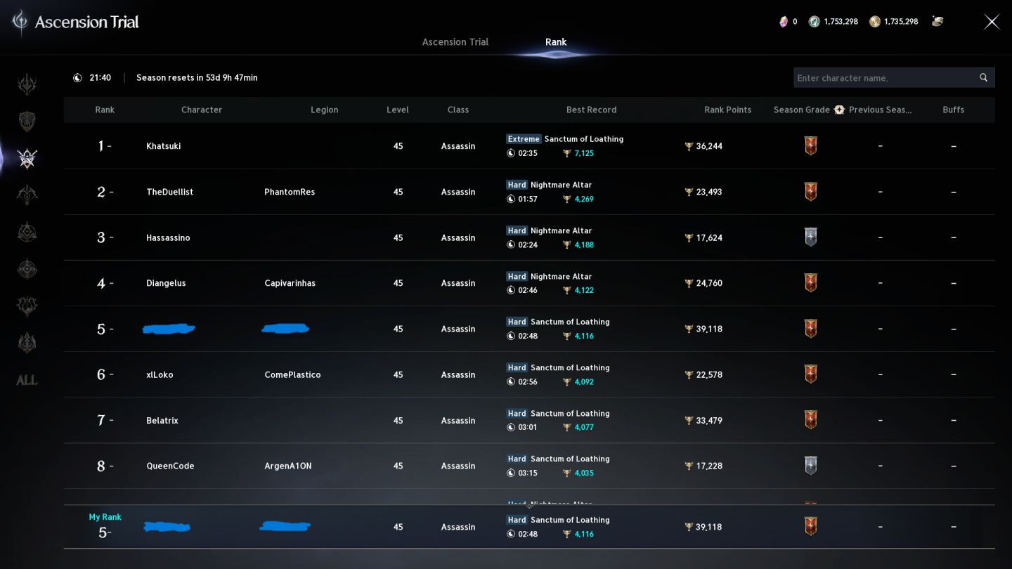 CONTA DAGGER AION2 2300GS/12OK - ELYOS - YUSTIEL