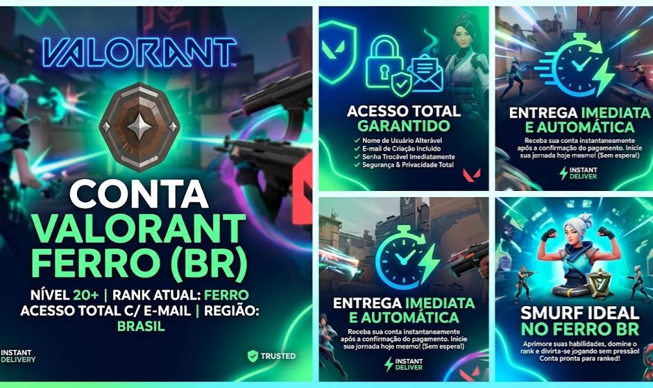 ACC VALORANT | Nível 20+ | Rank Atual: Ferro | Full acesso c/ E-mail vinculado