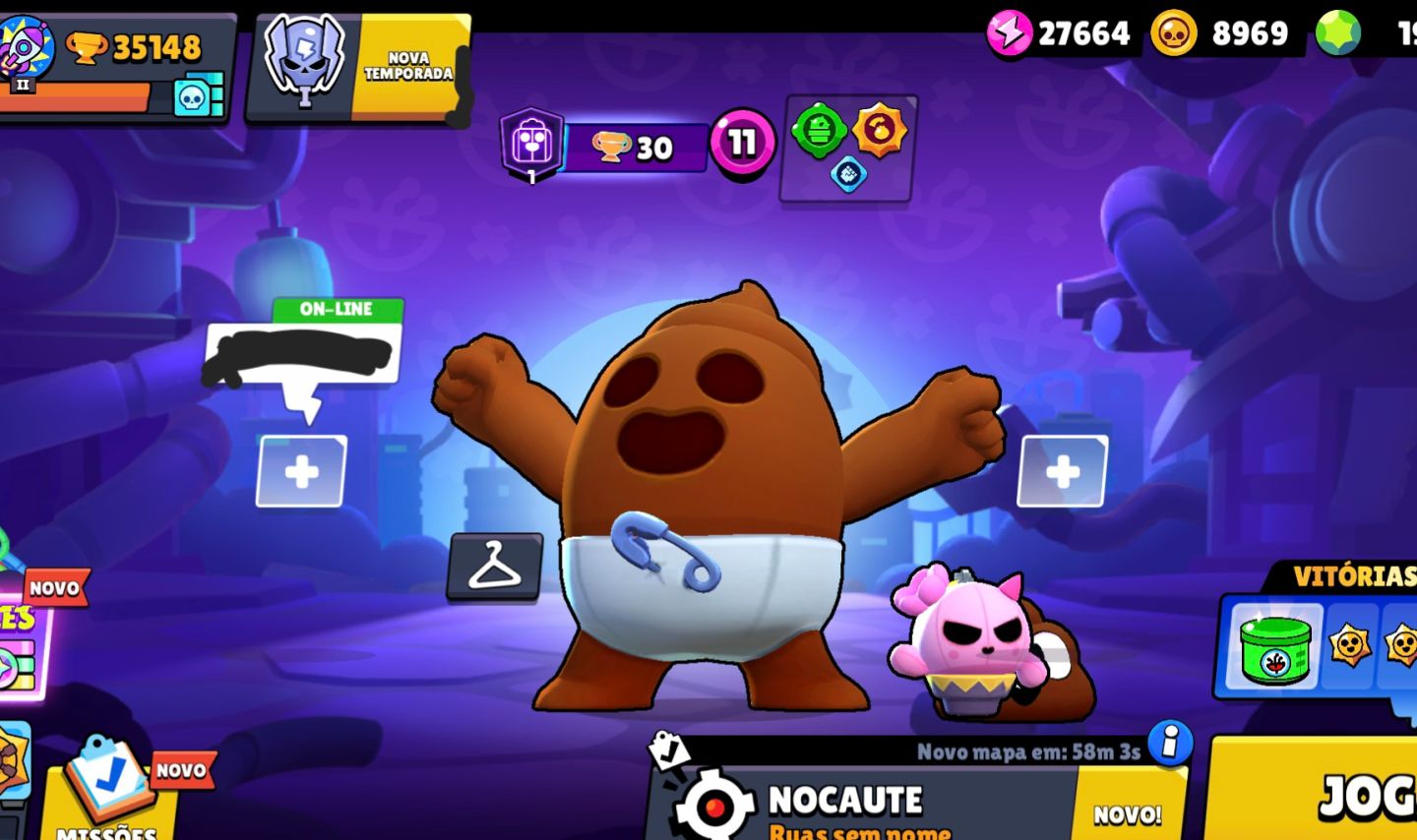 35k Troféus, 95 Brawlers, Pra sair rápido.