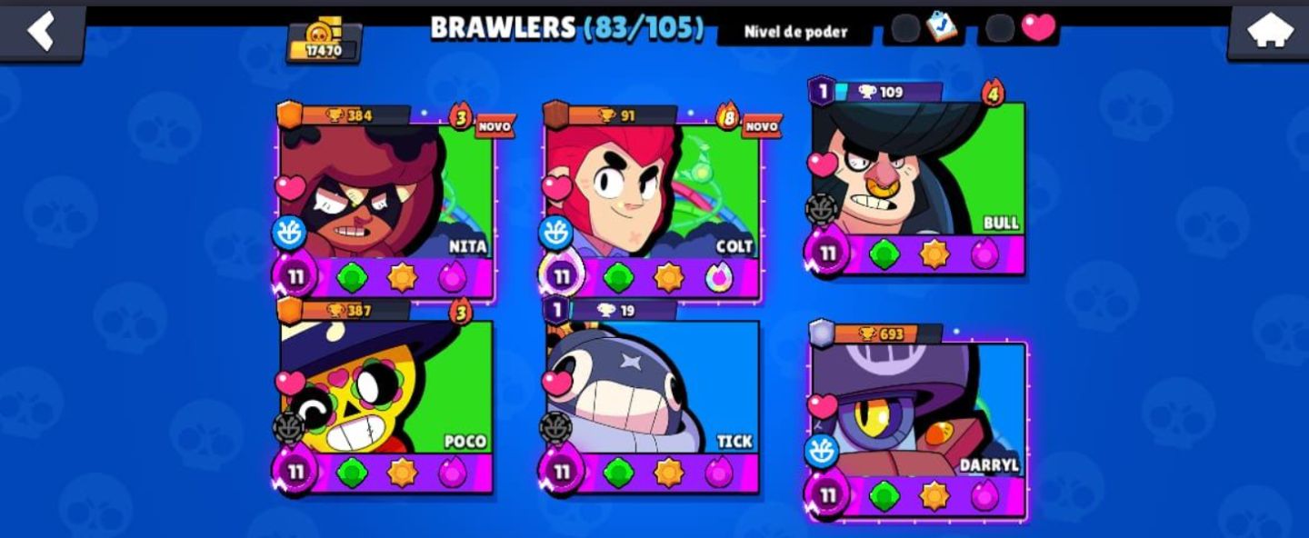 CONTA BRAWL STARS + 203 SKINS + 89K DE OURO + 186 GEMAS + BUZZ GODZILLA PRETO