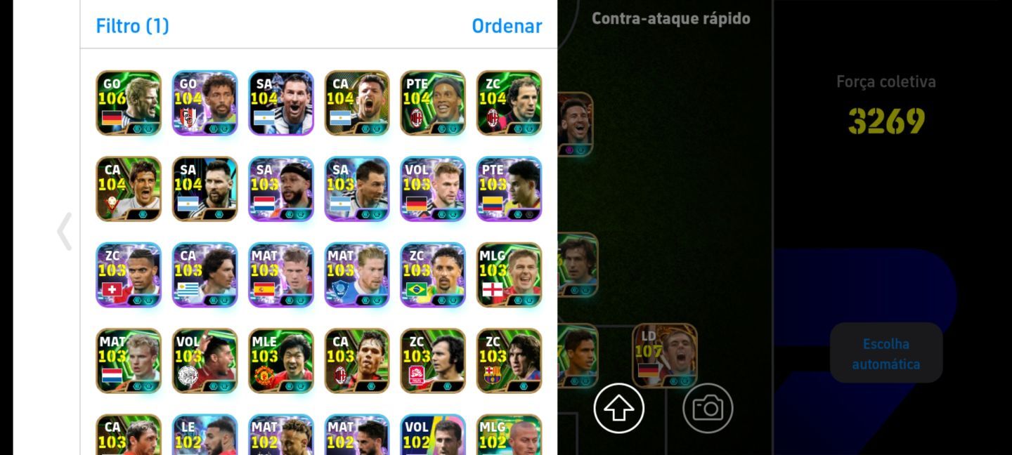 CONTA EFOOTBALL RARA! PELÉ 108 + MESSI BLITZ + VILLA BLITZ + VIEIRA PRIME+++!