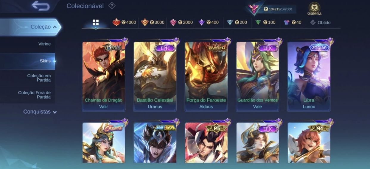 Conta de móbile Legends