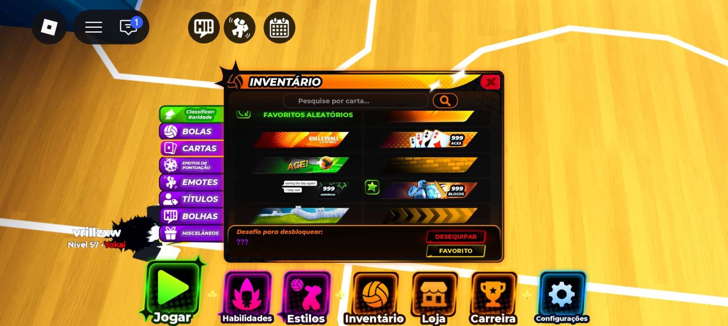 CONTA VOLLEYBALL LEGENDS + BLOX FRUITS | LEIA A LEGENDA