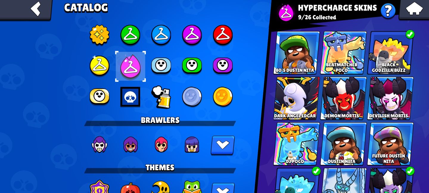 CONTA DE BRAWL STARS COM 107 PERSONAGENS