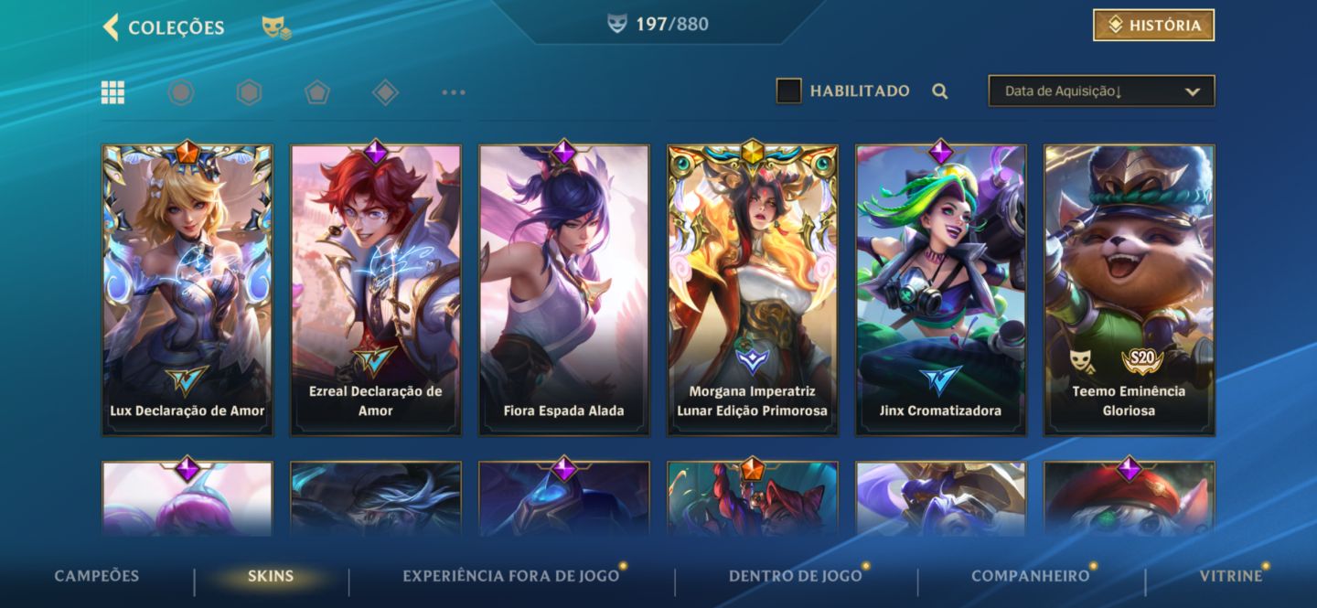 Conta wild rift focada em sup/mid