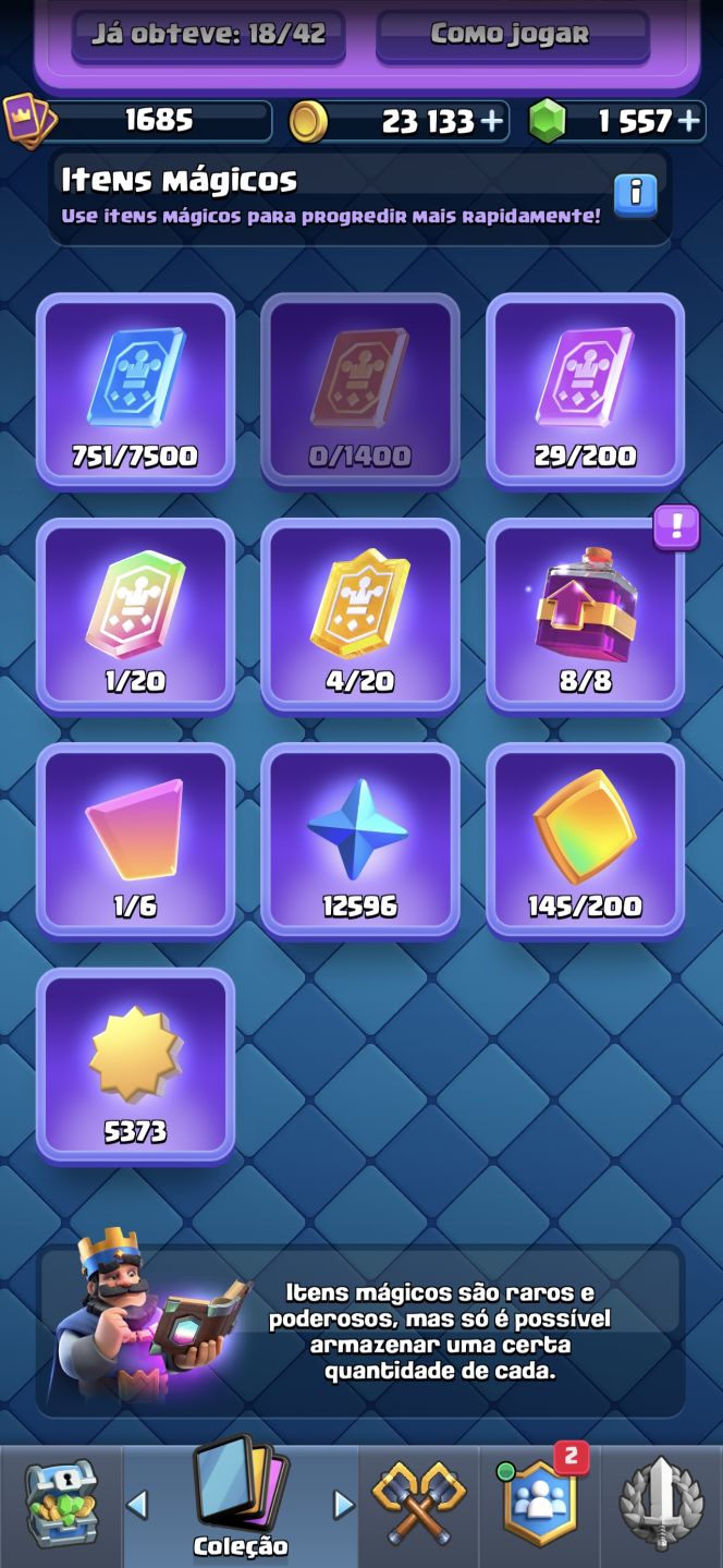 Conta de Clash Royale nível 16 com 2 deck nível 16 a