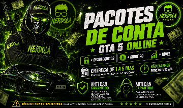 [UP DE CONTAS] GTA 5 ONLINE PC UPAGEM | PACOTES+TRAJES+CARROS+UNLOCK