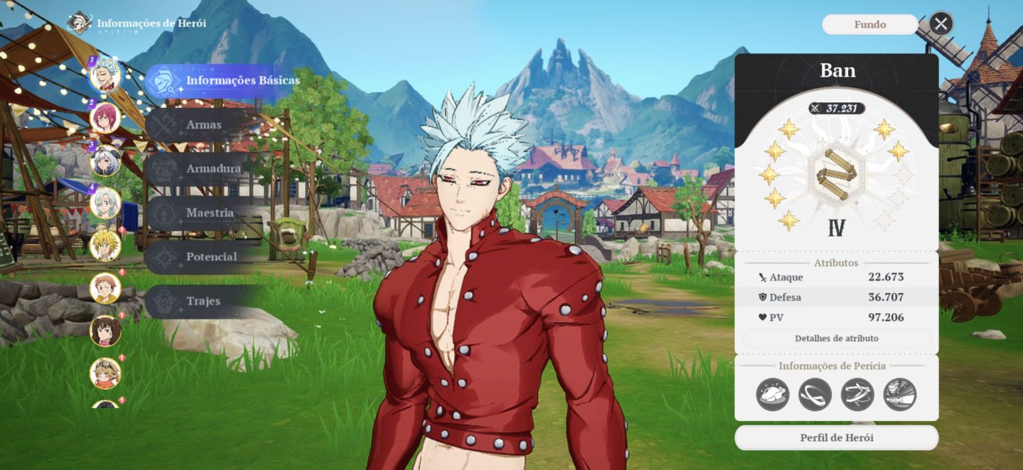 Conta do seven deadly Sins origins com muitos ssr