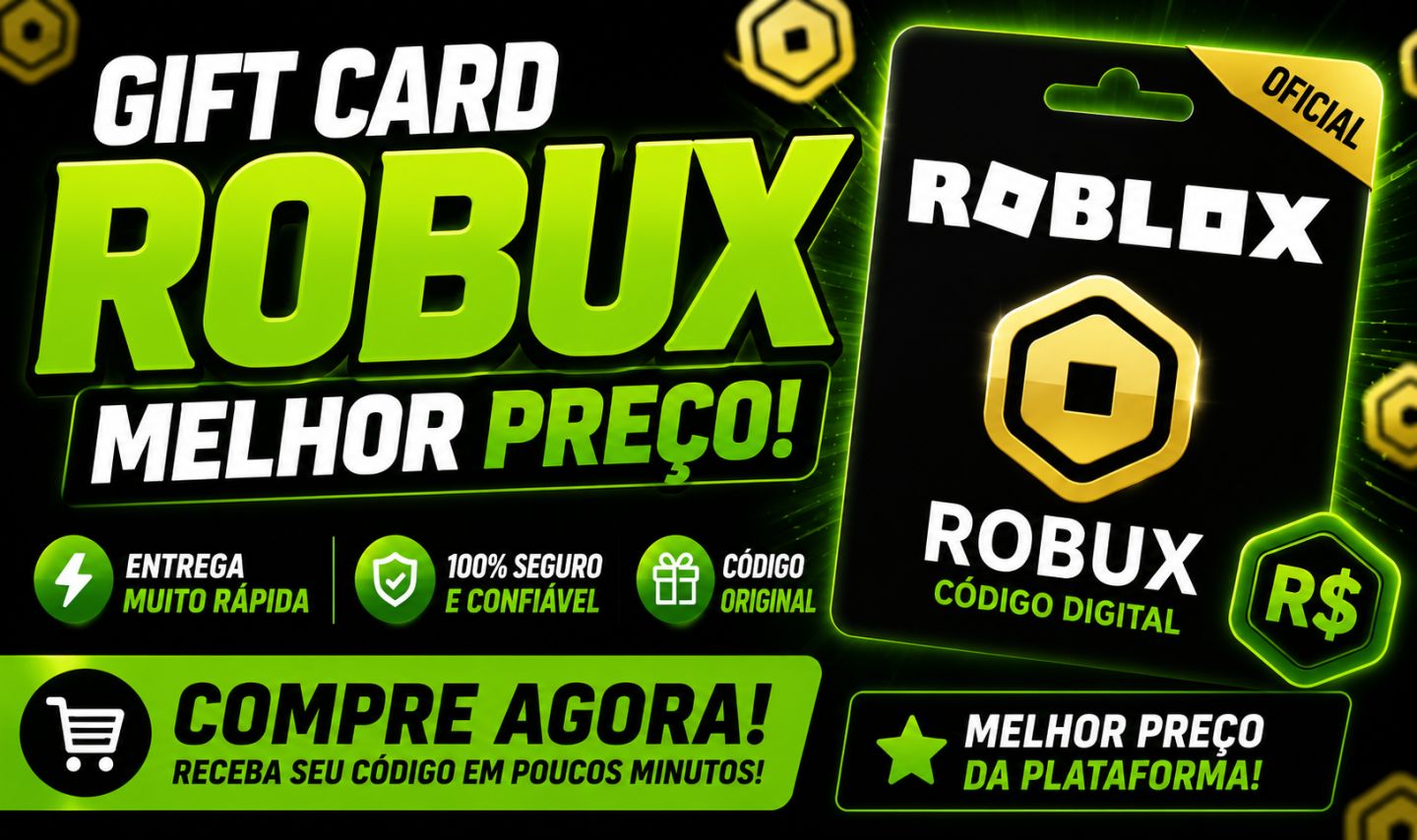 [MAIS VENDIDO] GIFT CARD ROBUX | MENOR PREÇO DO SITE ENTREGA RAPIDA