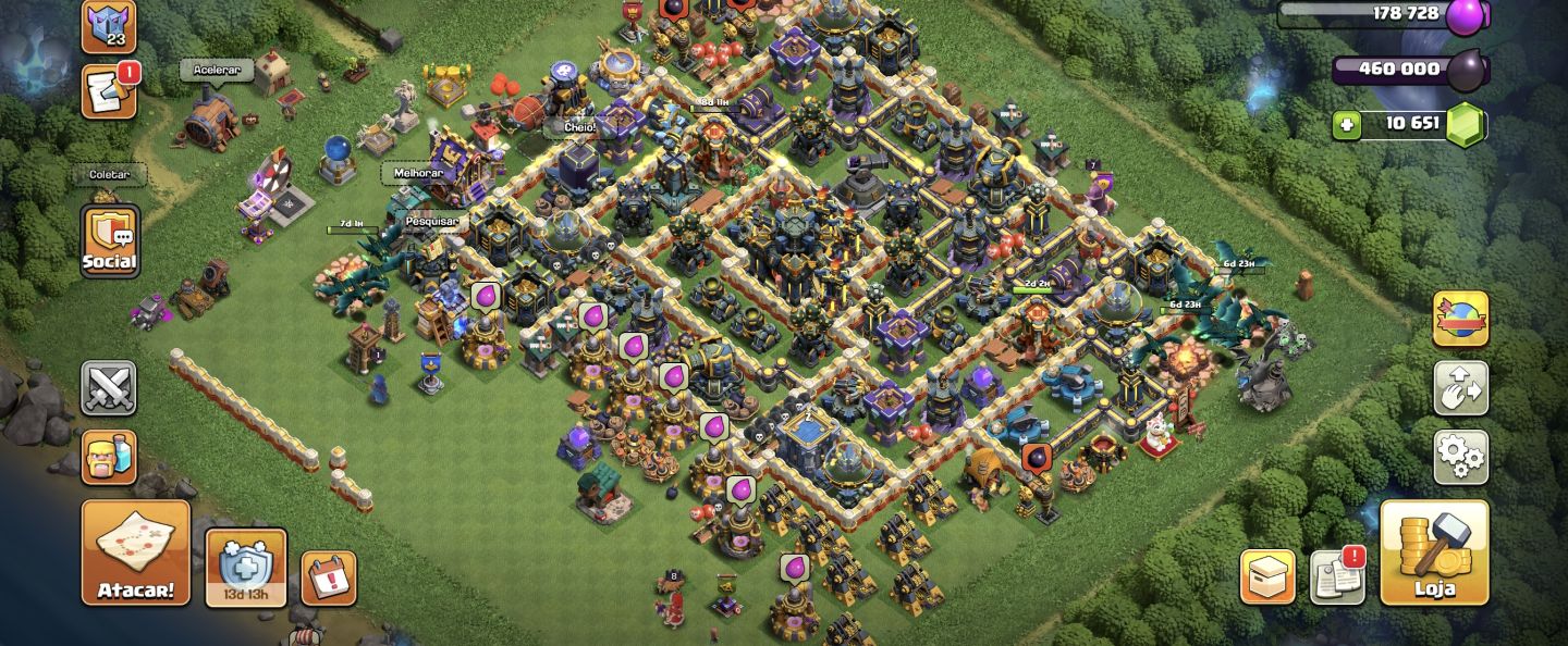 Conta clash of Clans CV 17 e-mail e senha ativo com comprador