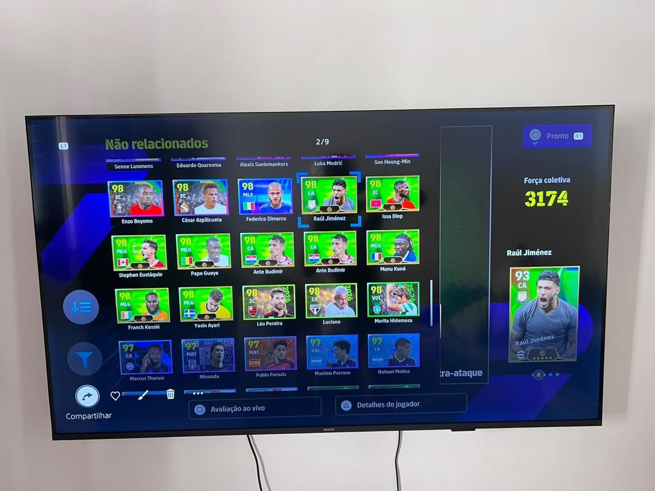 Conta Efootball ps4/ps5 com Philipe lham big time, Cafu, James Rodrigues e + 100