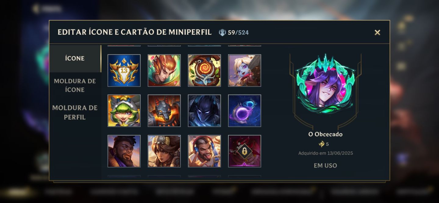 Conta wild rift com skin de passes, skin lendaria e miito mais