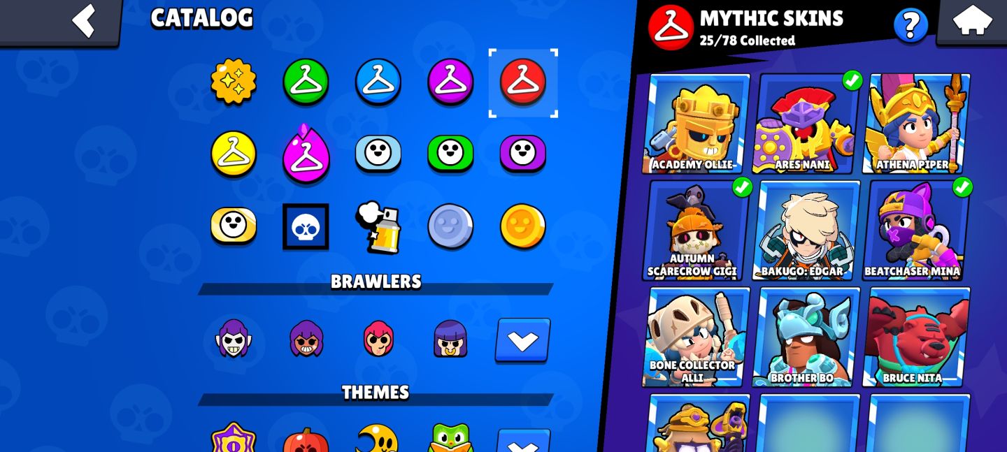 CONTA DE BRAWL STARS COM 107 PERSONAGENS
