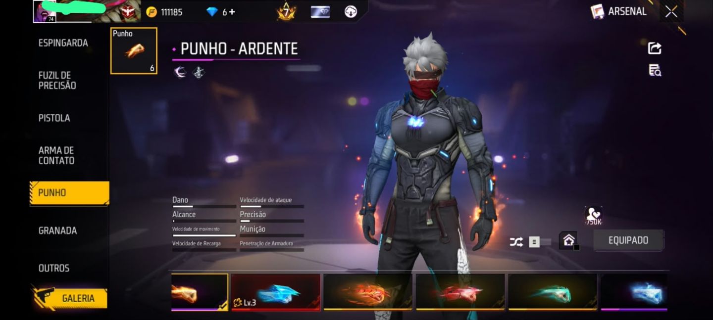 Conta Free Fire - PRIME 8 + RAGNAROK +600 Peitas (Recuperação ativa)