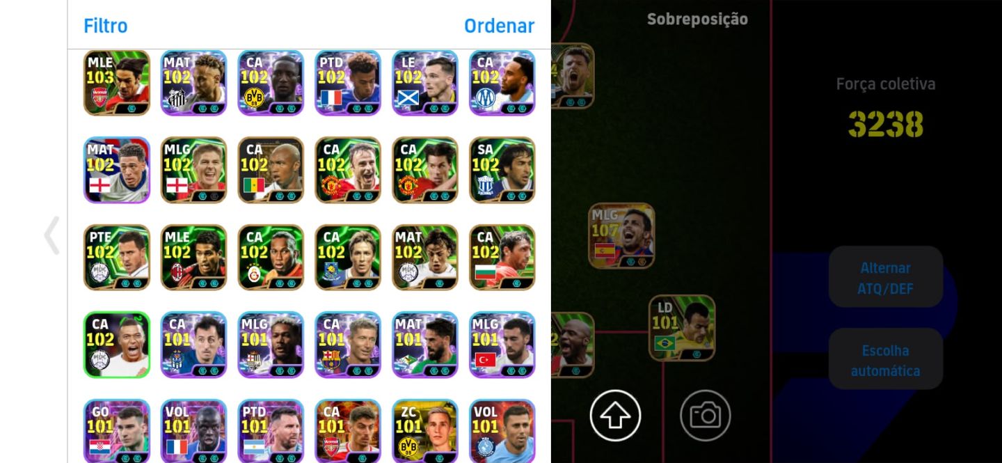 CONTA eFootball Mobile ELENCO FORTE + 1 DIVISÃO + MUITOS ÉPICOS