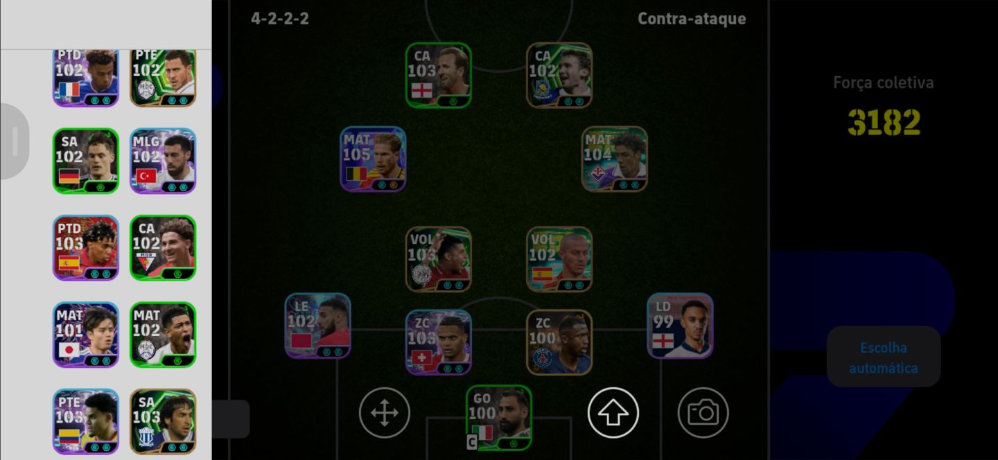 Conta Efootball Mourinho + Desire Doue Blitz Curler + Messi 104 + De Bruyne 105