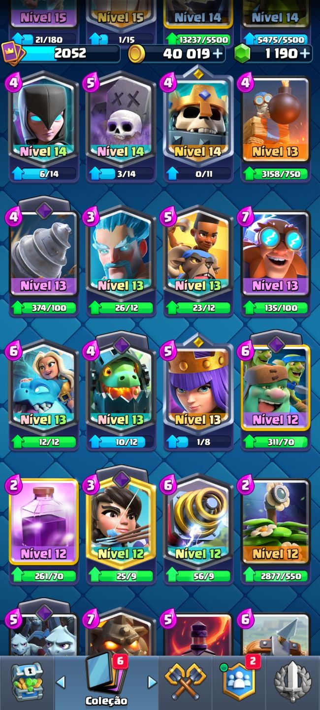 Conta Clash Royale Nível 2052 com 9 anos de Criação