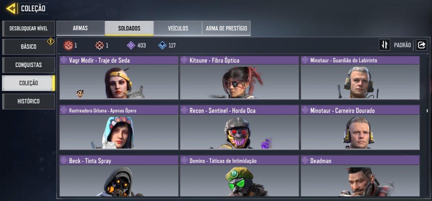 Conta CoD mobile mais rara do jogo e cheios de itens lendarios.