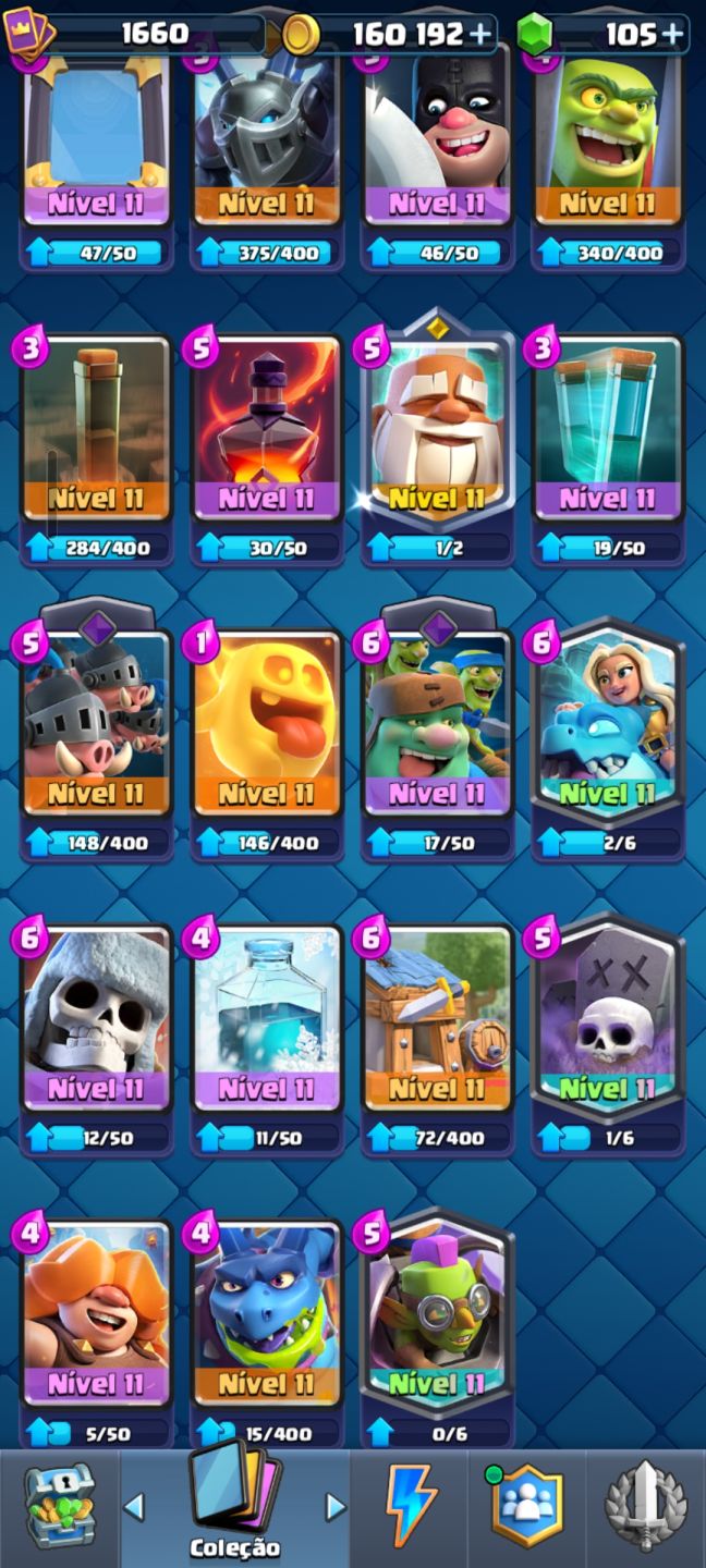 Conta Clash royale de 6 anos, com varias tropas, emotes etc