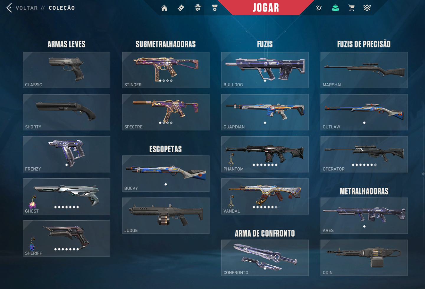 Conta Valorant com 3 skins Vandal e sherife kuronami