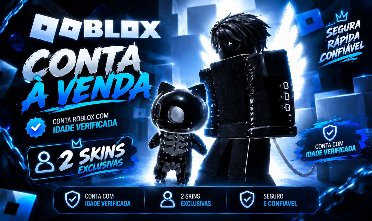 Conta Roblox, idade verificada, 2 skins