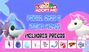 Adopt Me Pets - Combos de Ovos, Poção, Certificado e Itens novos - Melhor Preço!
