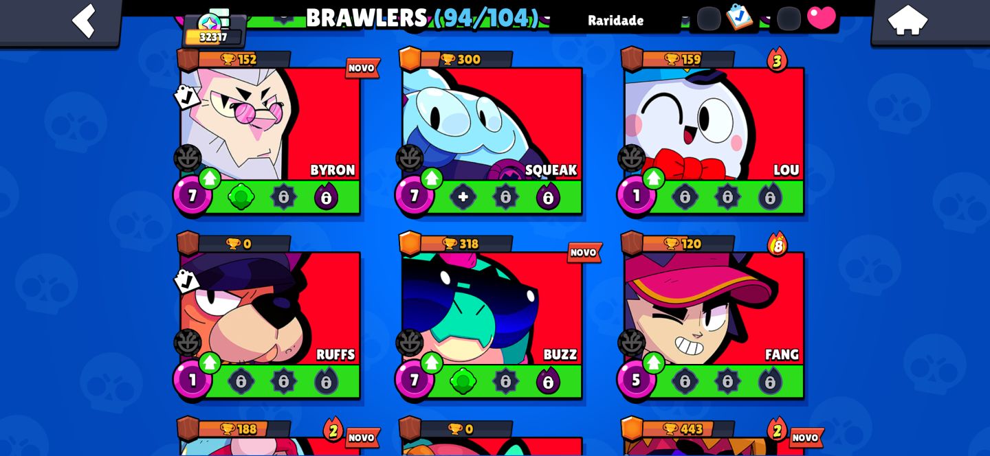 Conta de Braw Stars,97 brawlers,32k troféus.