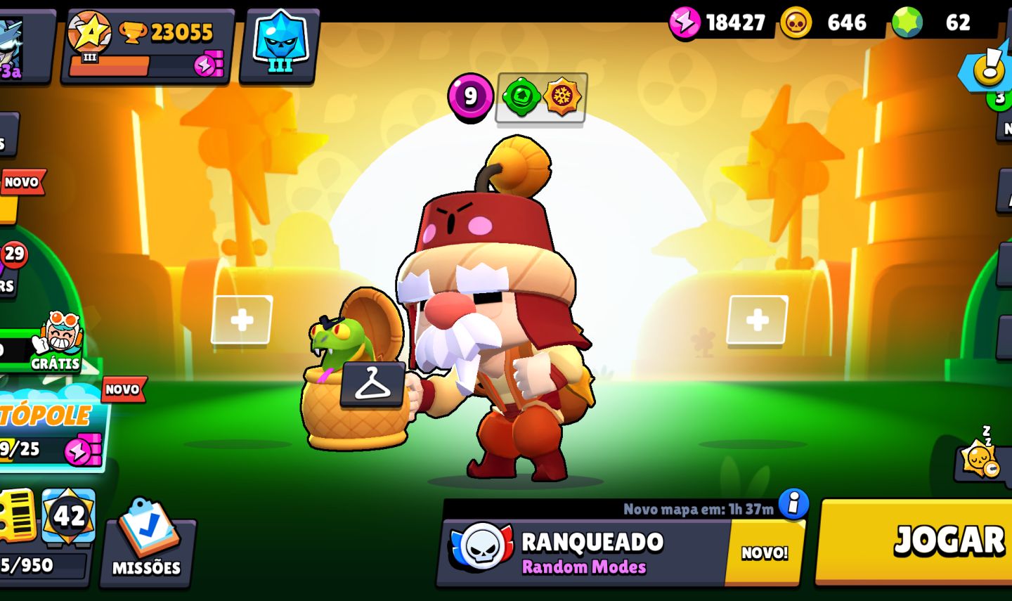 CONTA BRAWL STARS | 94 BRAWLERS | 17 HIPERCARGAS LVL 11 | GALE COMERCIANTE |