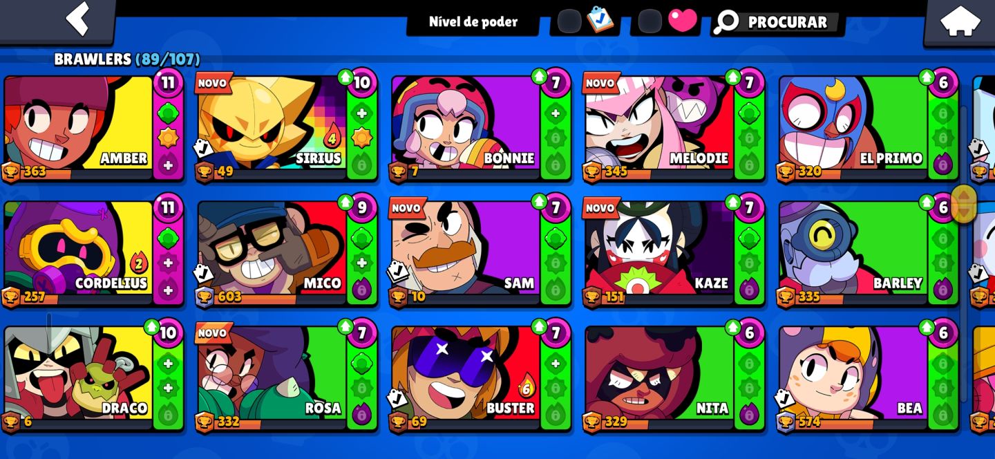 RARÍSSIMA CONTA OG BRAWL STARS DESDE 2019! 30K TROFÉUS, 89/107 BRAWLERS