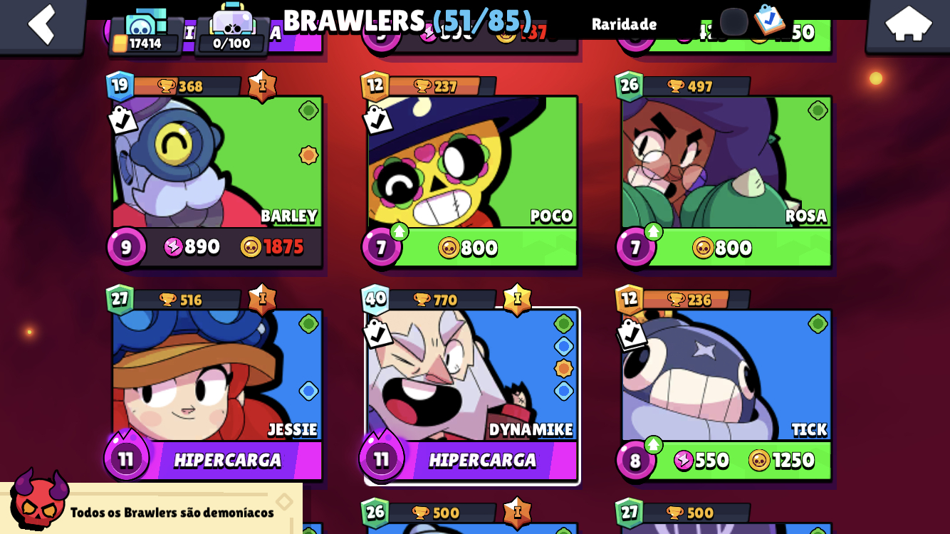 BRAWL STAR (+50 BRAWLS + 38 SKINS) /CONTA CLASH OF CLANS ( SEMI-FULL CV - 11)