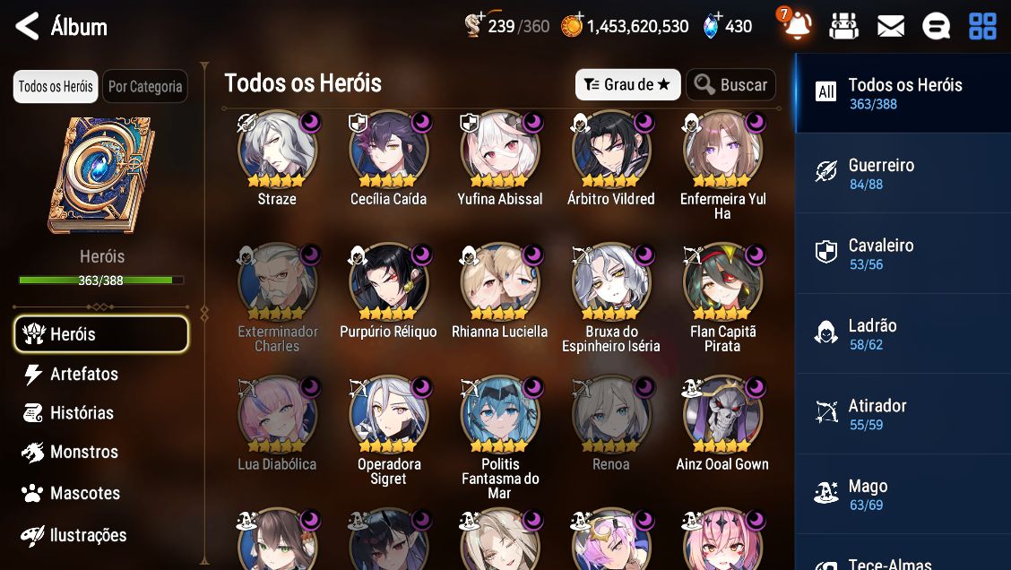 Conta Colecionador + Personagens de Collabs Antigos + 63 ML