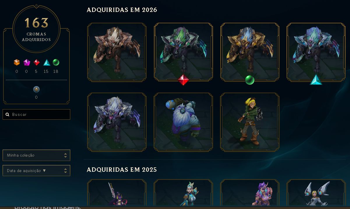 CONTA DE LOL//362 SKINS//ESMERALDA1/PLAT4//TODOS OS CHAMPS//