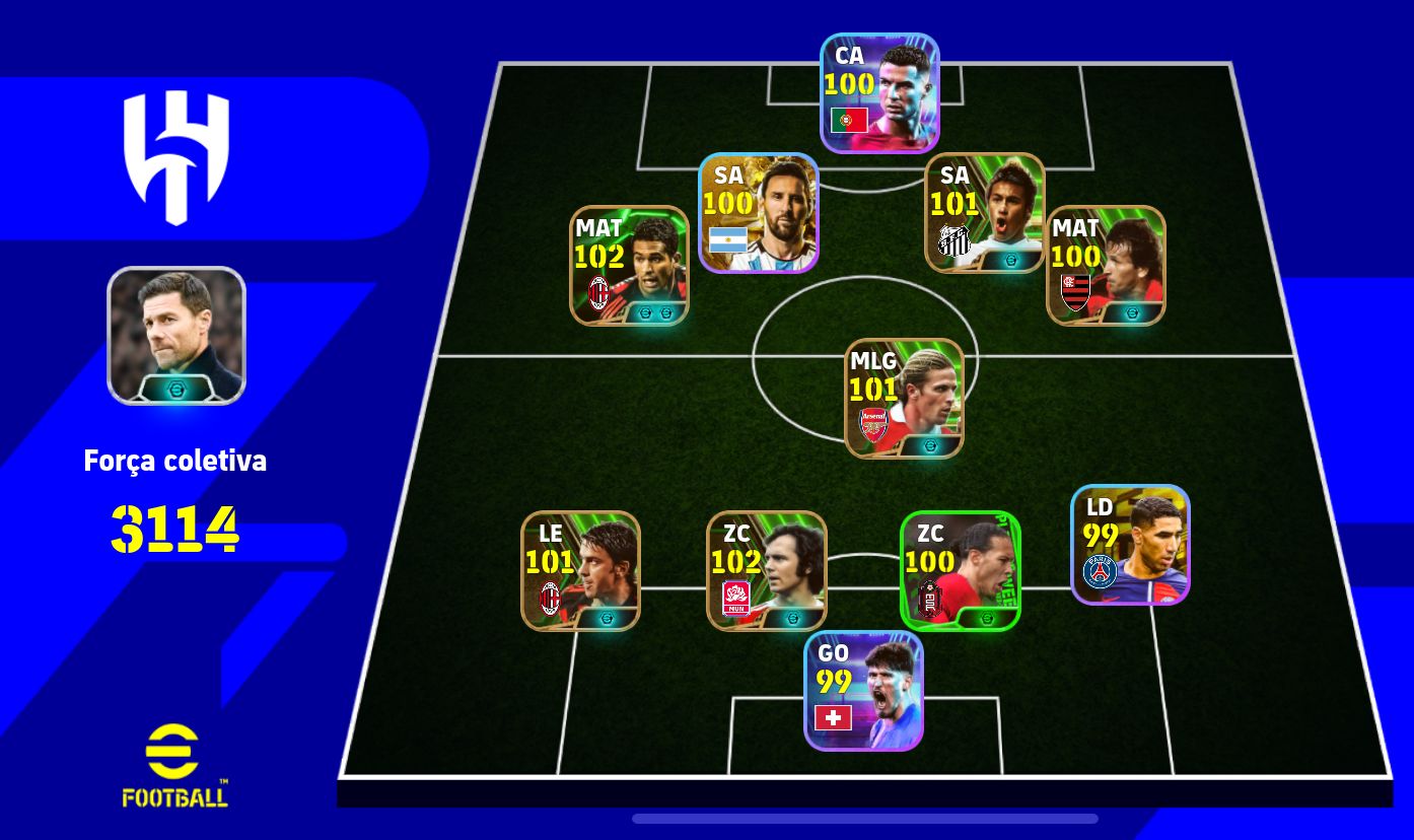 Conta Efootboll com Som chute bugado full cartas