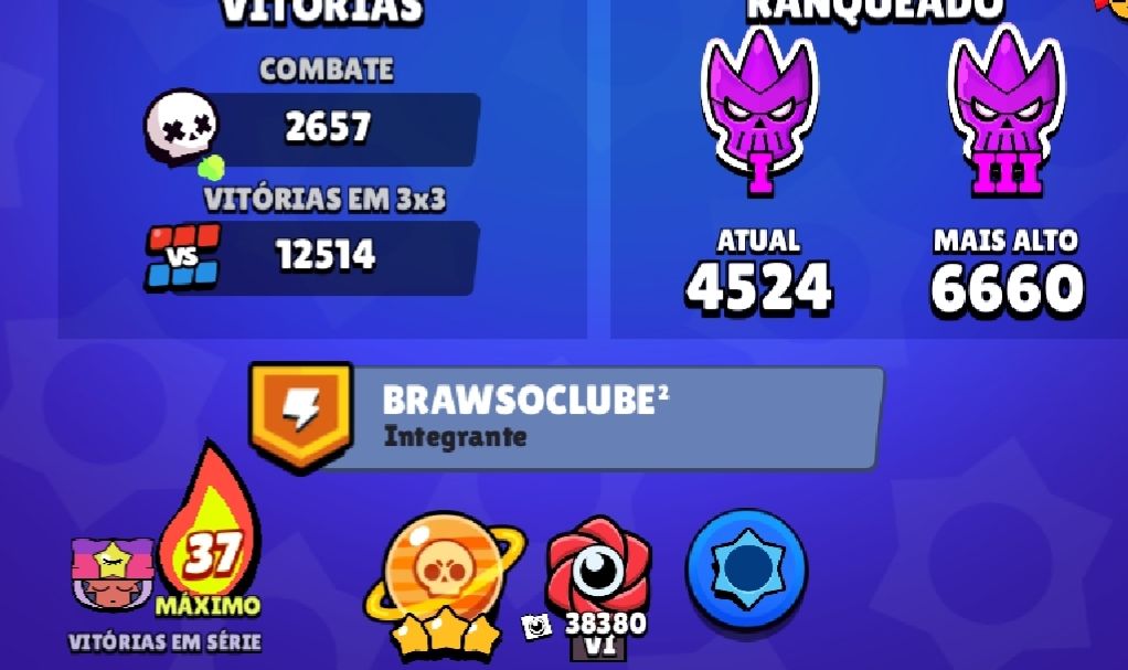 CONTA ANTIGA E COM 90K TROFÉUS NO BRAWL STARS