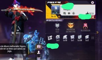 CONTA DE FREE FIRE NIVEL 62, 3 PASSES 5 MEDALHAS DE MESTRE, VALOR NEGOCIAVEL.