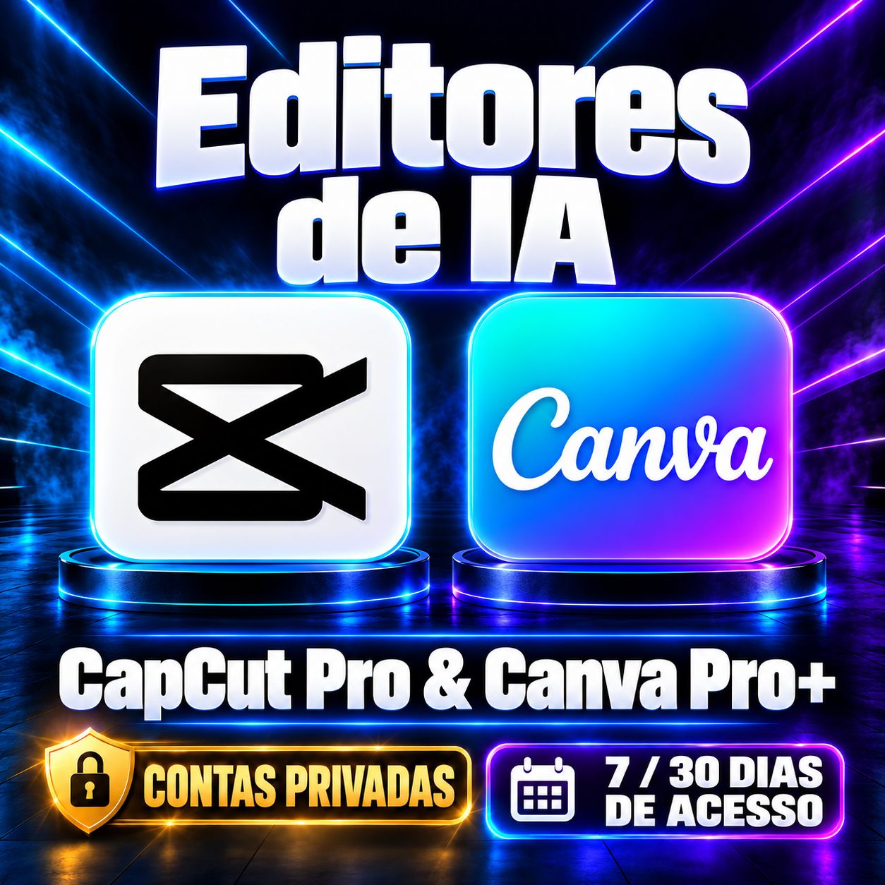 CAPCUT PRO + BRINDE CANVA PRO+ | EDITOR COM IA