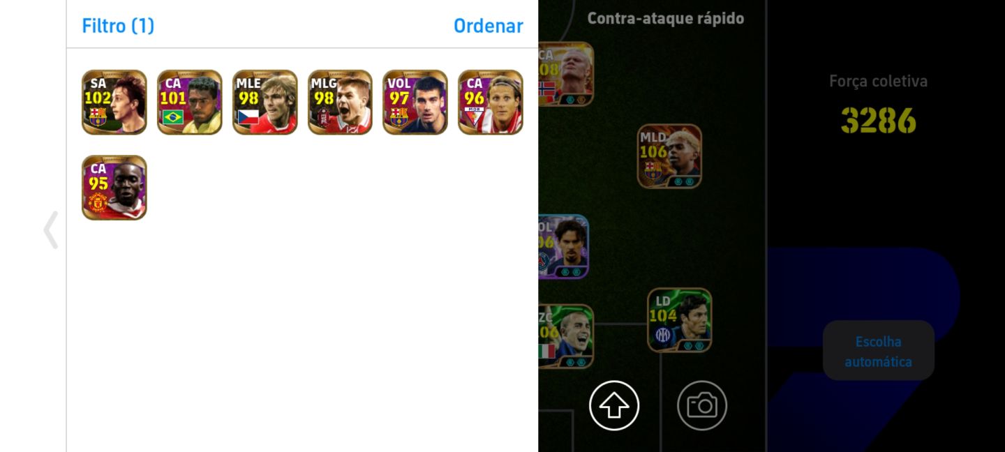 Conta da época do pes força do time 3286