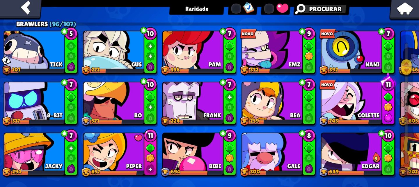 Brawl Stars 37K | 96 Brawlers | 12 Lendários | 31 Hipercargas | 2 Prestígios