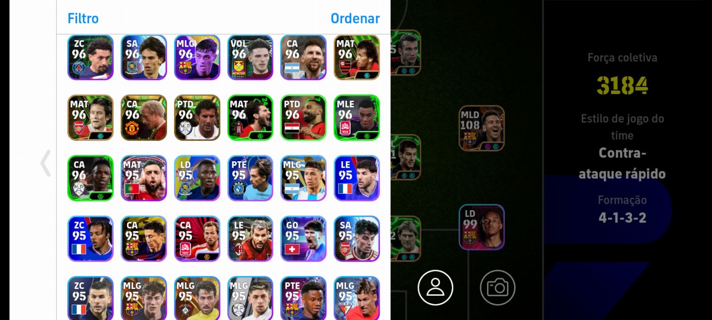 CONTA EFOOTBALL 2026 MOBILE ( NEYMAR MSN + MESSI E CHIESA BLITZ CURLER )
