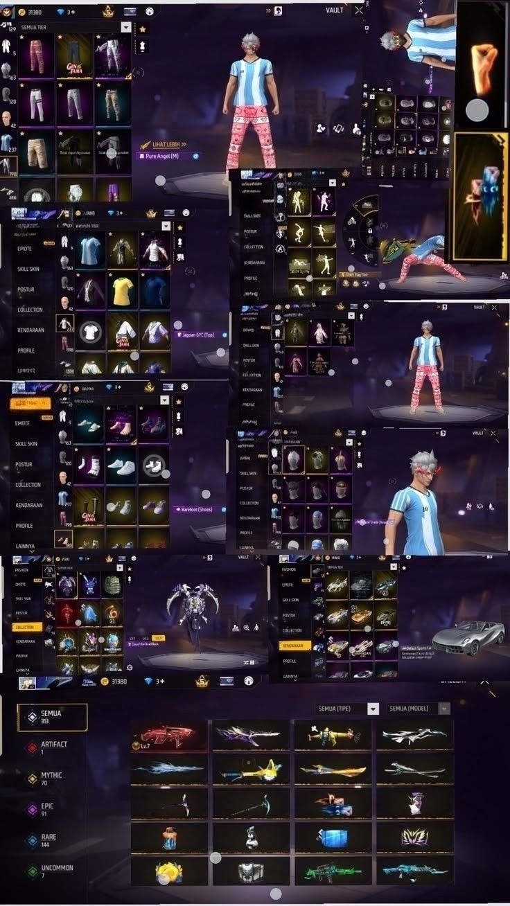 CONTA ENDGAME - CALÇA ANGELICAL VERMELHA + 313 ARMAS + EVO LV7