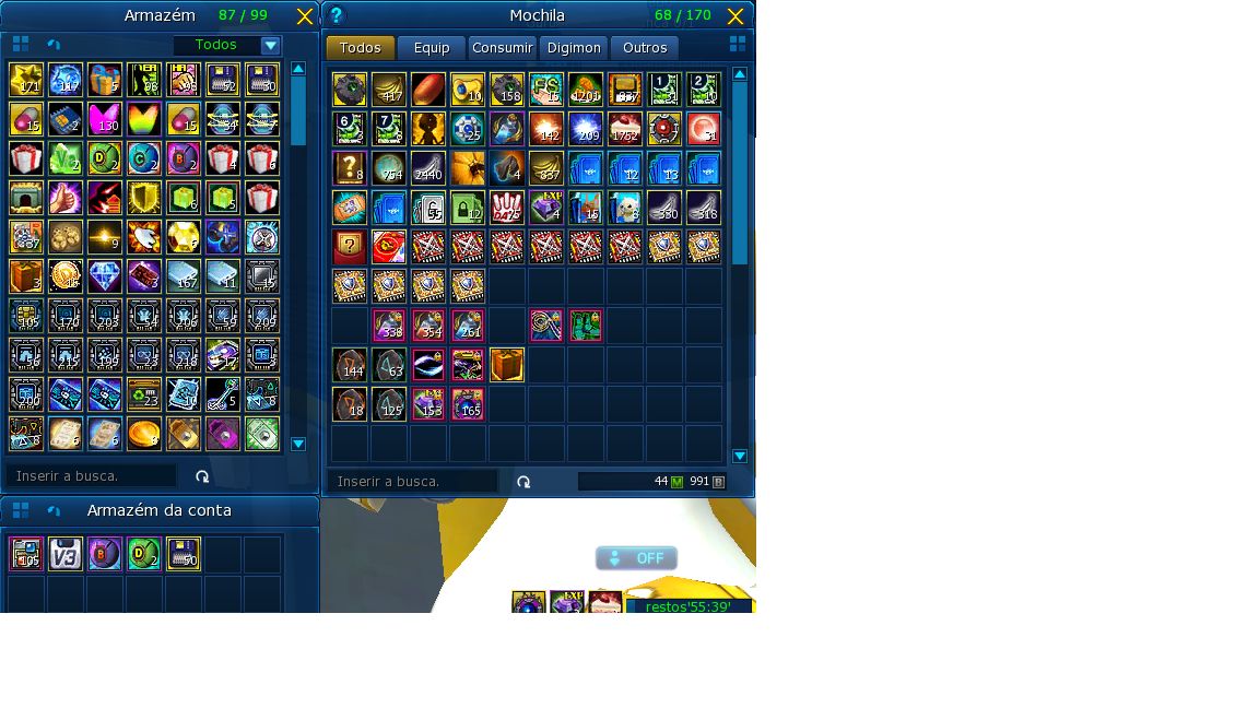 Conta Servidor Omegamon Com RANK U